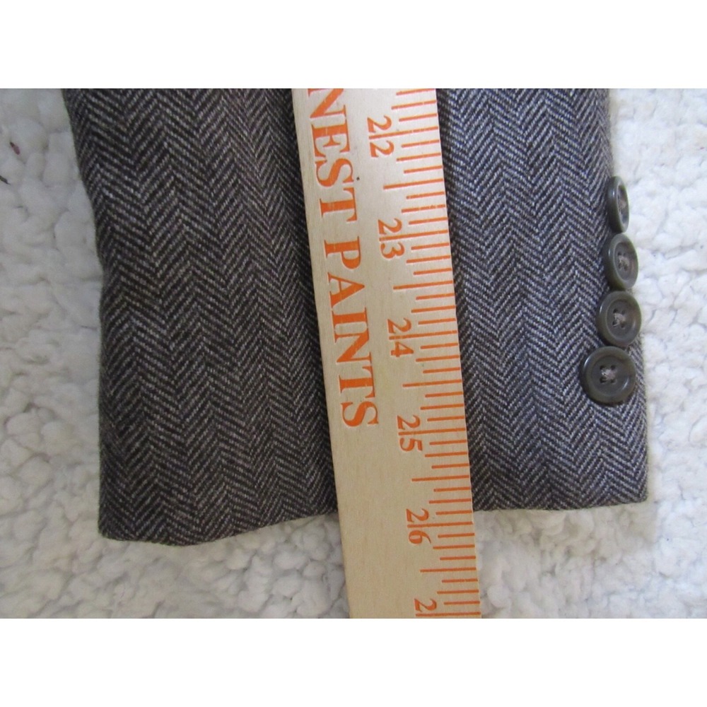 Lauren Ralph Lauren Houndstooth Wool Cashmere Blend Blazer Sz 44L For Macy's - Picture 13 of 14